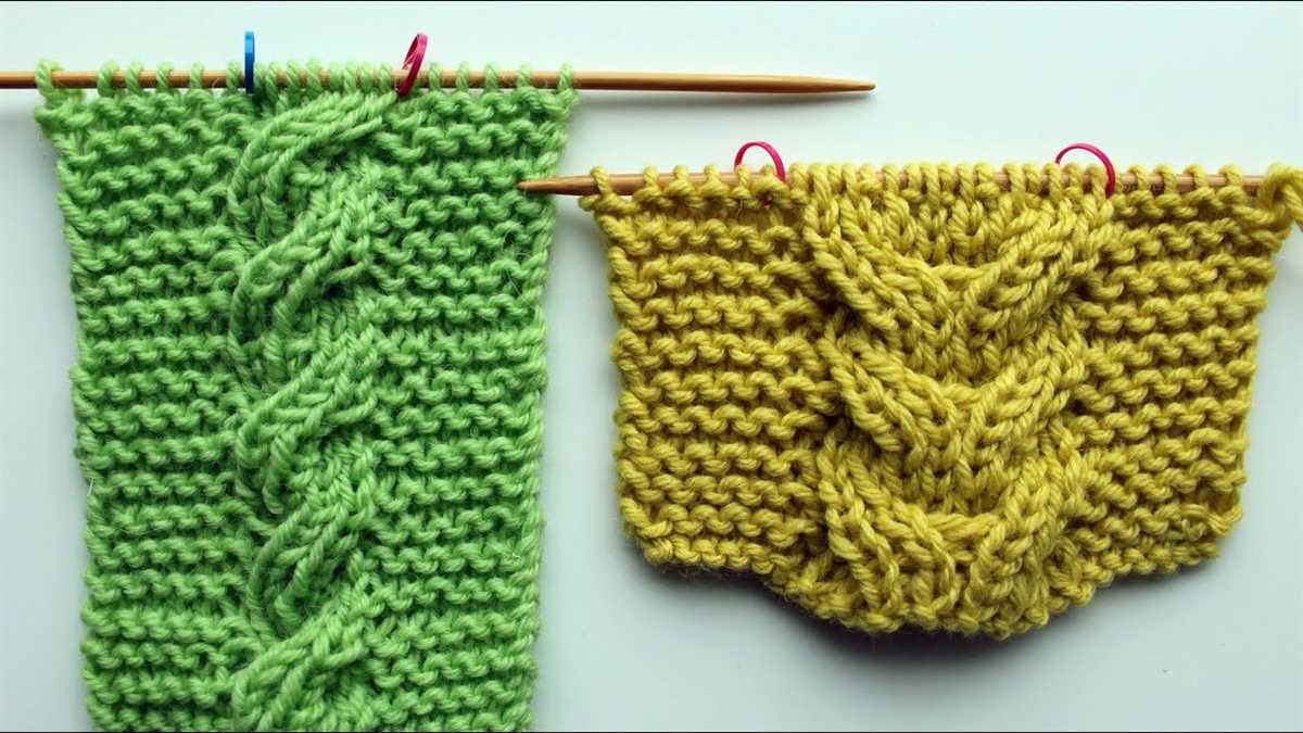 Reversible cable knit pattern