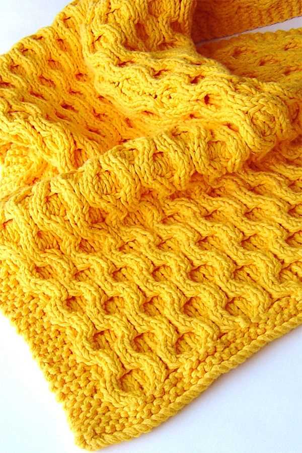 Honeycomb stroller blanket knitting pattern