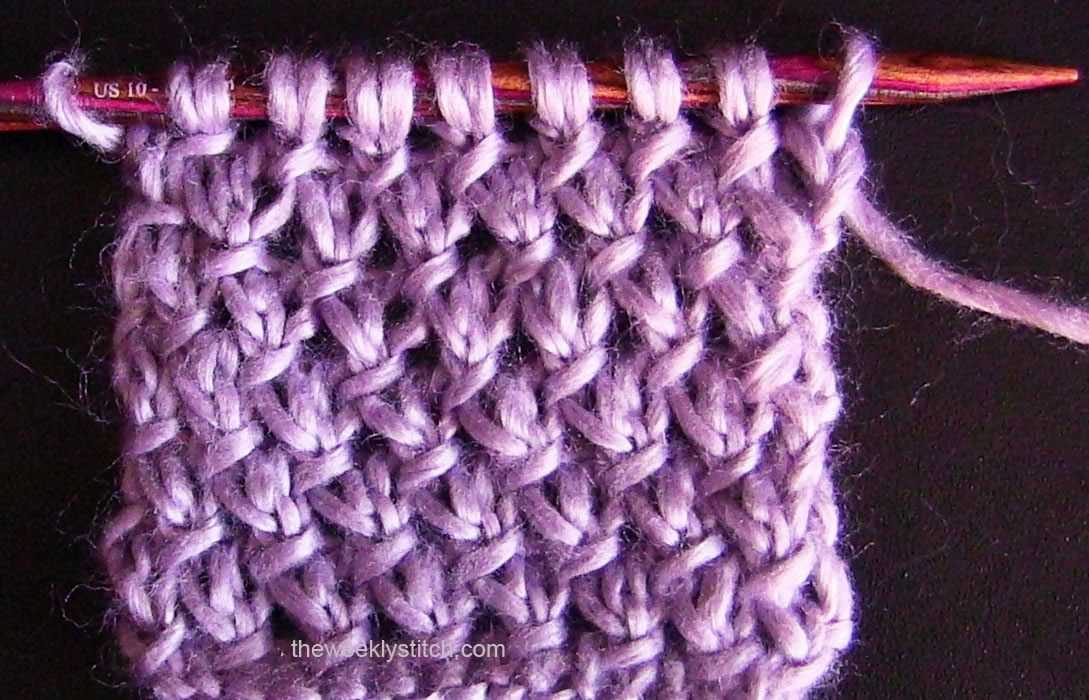 Knit and purl stitch scarf patterns