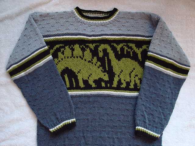 Dinosaur sweater knitting pattern free