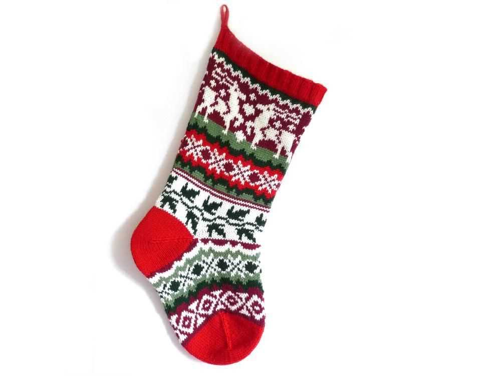 Dog christmas stocking knit pattern
