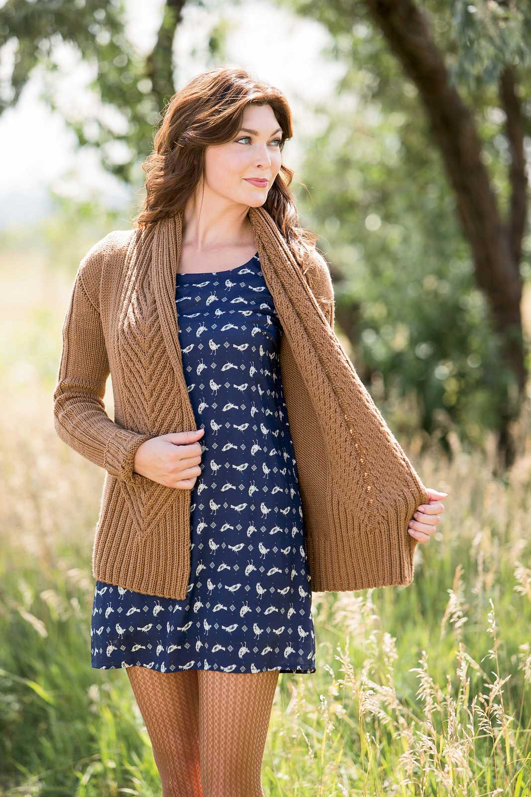 Double breasted cardigan knitting pattern