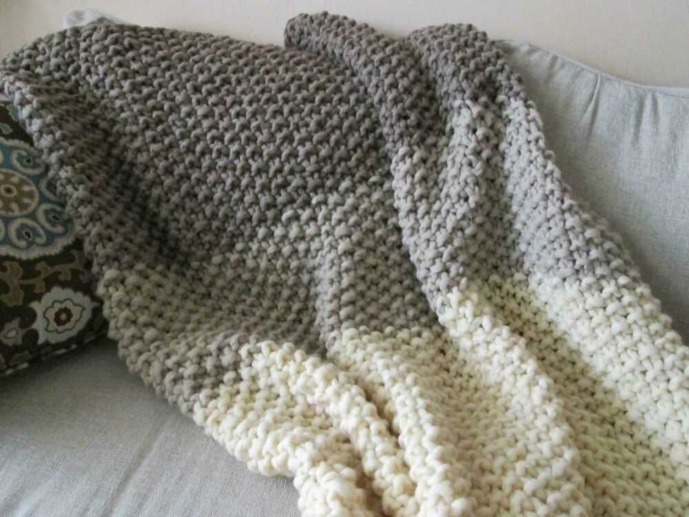 Double strand knit blanket pattern