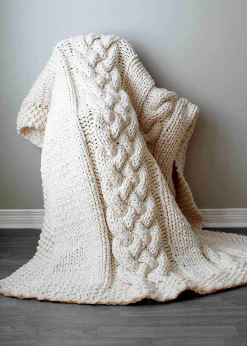 Double strand knit blanket pattern