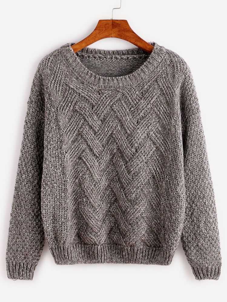 Drop shoulder knitting pattern
