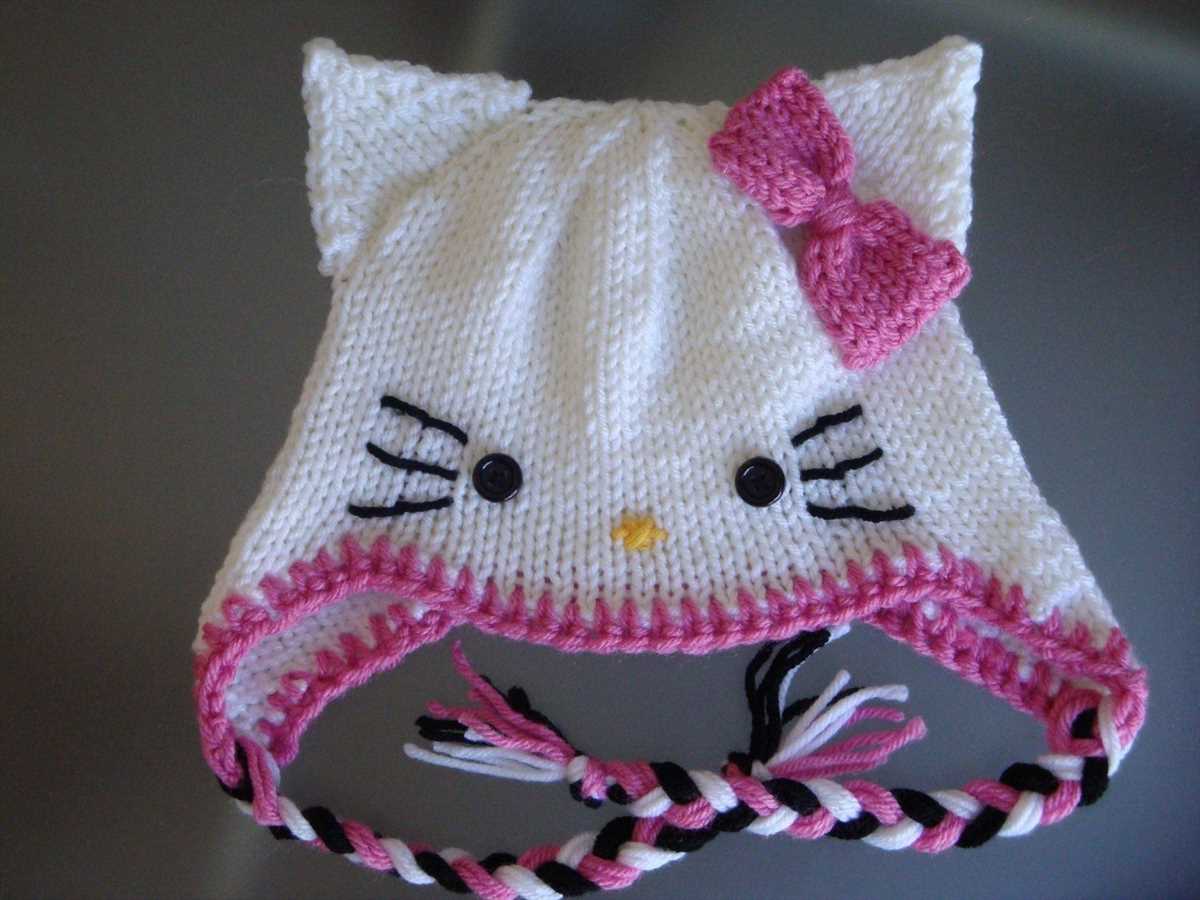 Kitty cat hat knitting pattern