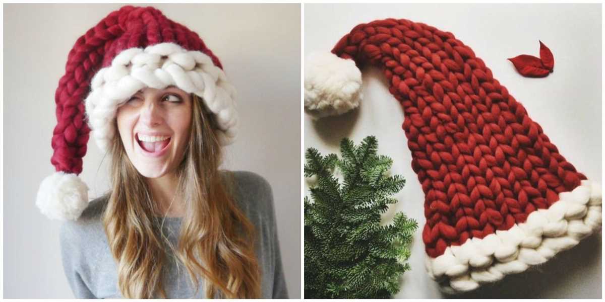 Easy santa hat knitting pattern