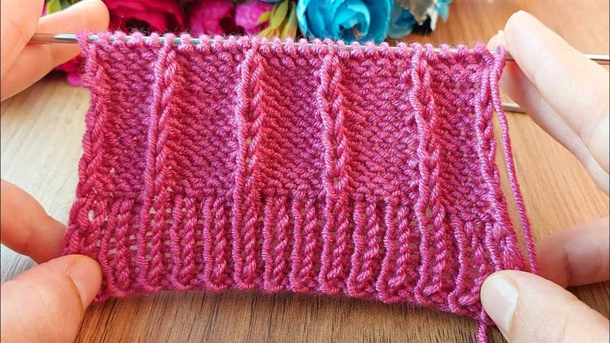 Easy flower knitting pattern
