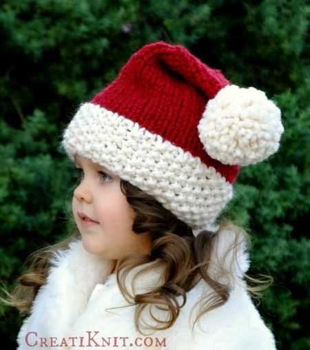 Easy santa hat knitting pattern