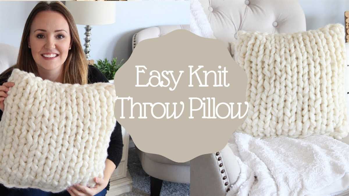 Free knitting pattern cushion cover chunky wool