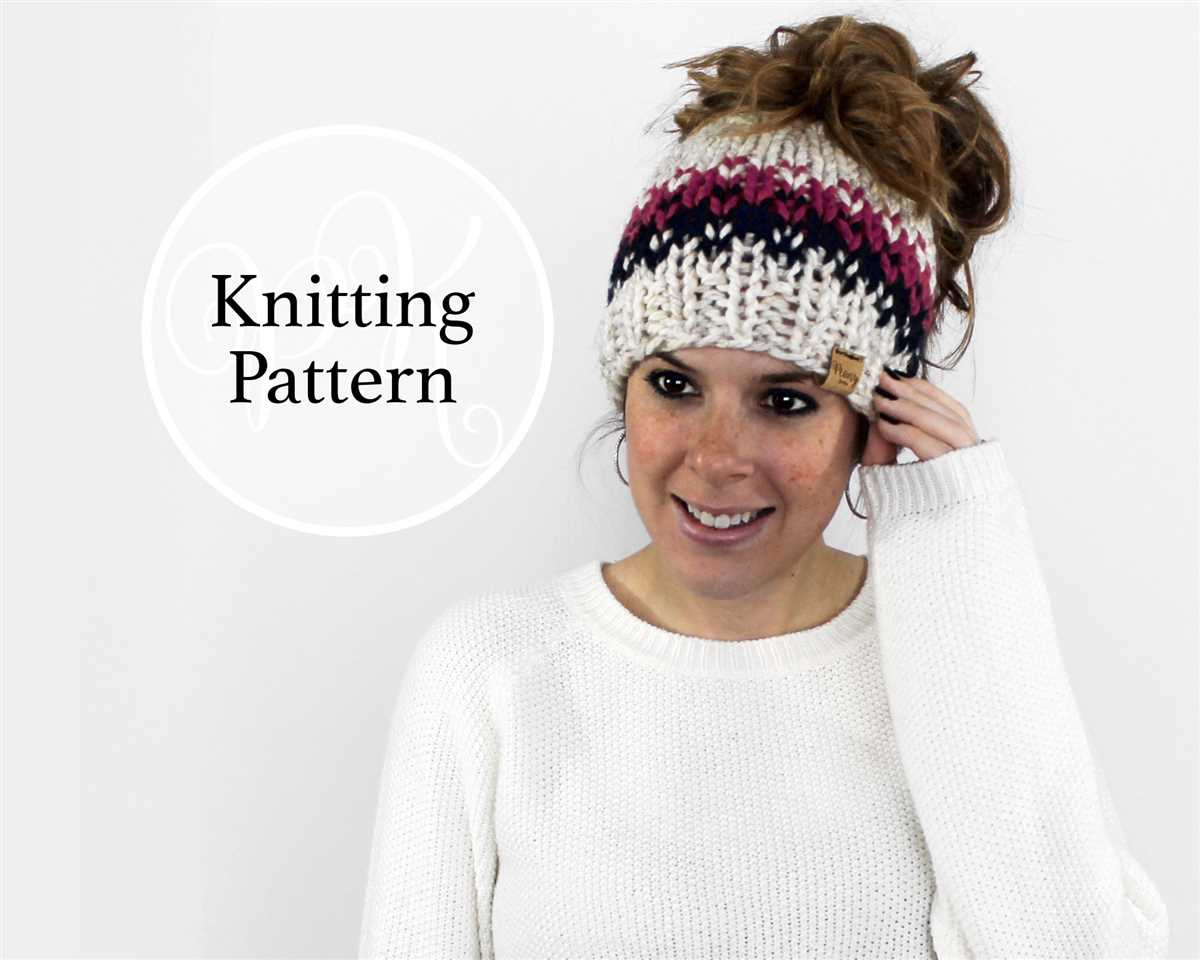 Ponytail beanie knitting pattern