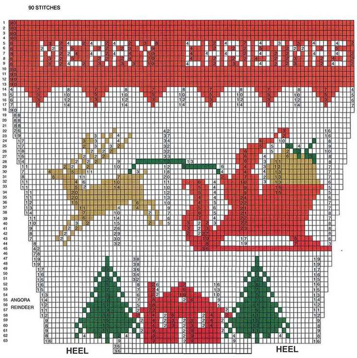 Fair isle christmas stocking knitting pattern