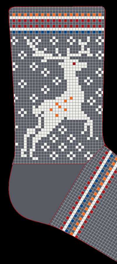 Fair isle christmas stocking knitting pattern