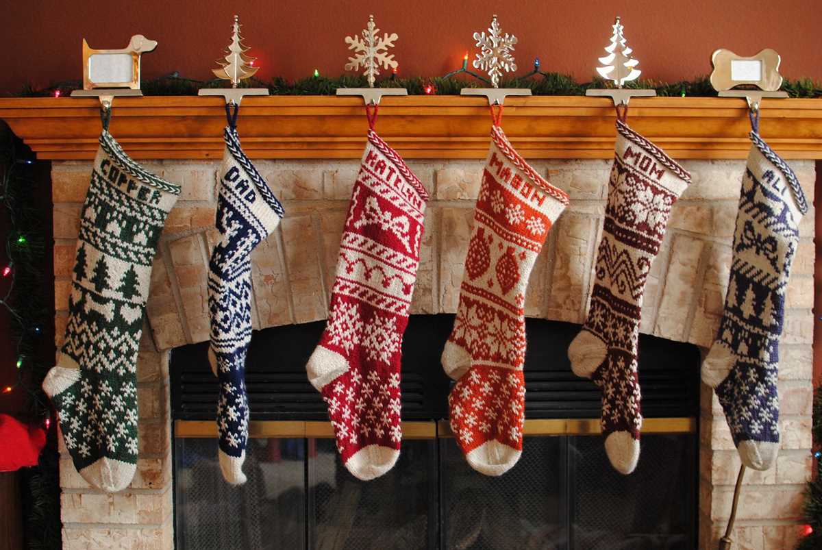 Fair isle christmas stocking knitting pattern