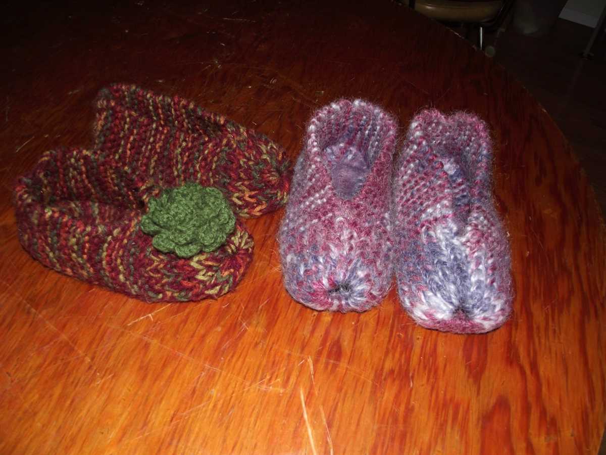 Knit slippers pattern free easy