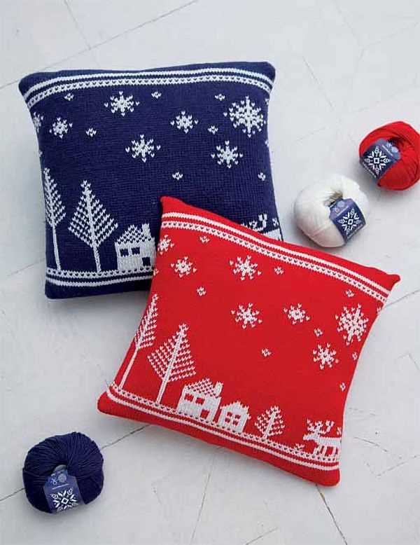 Free christmas cushion cover knitting patterns