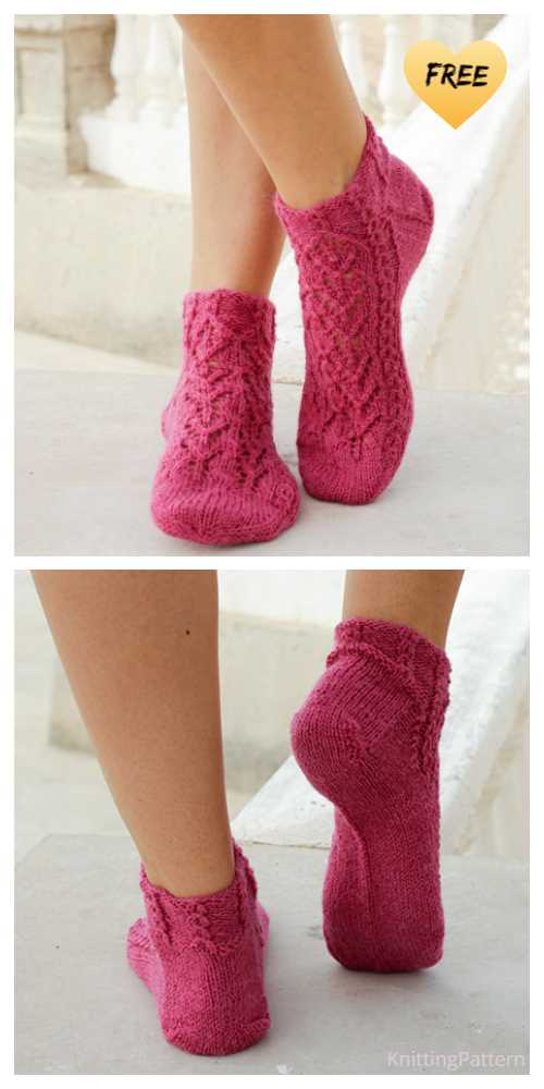 Knit ankle socks pattern