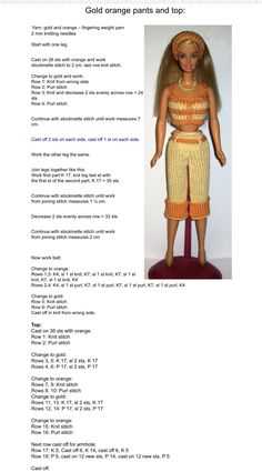 Free knitted barbie clothes patterns