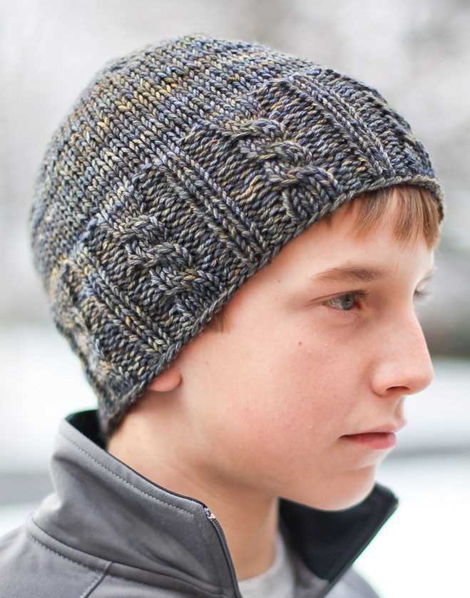 Free knitting pattern for men's beanie hat