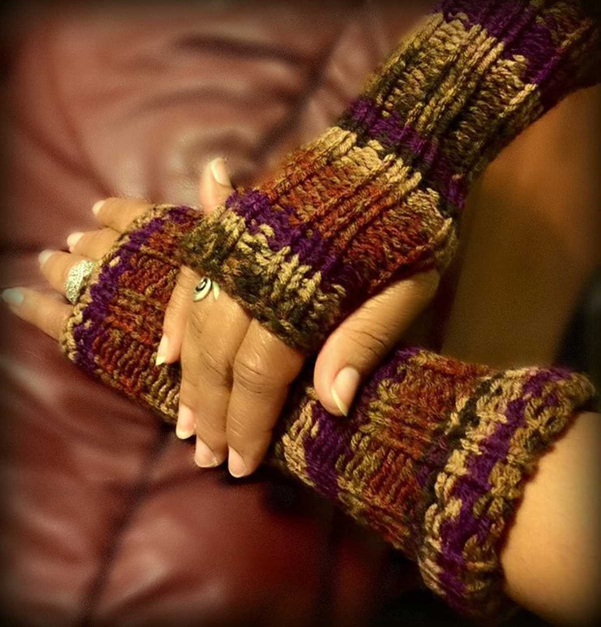 Free knitting pattern for men's fingerless gloves