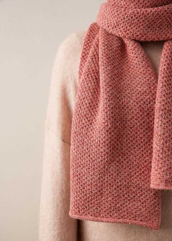 Honeycomb scarf knitting pattern