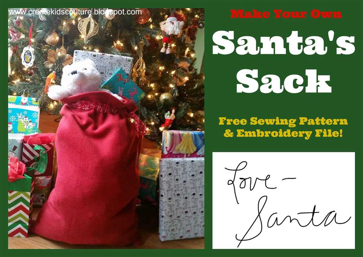 Mini santa sack knitting pattern