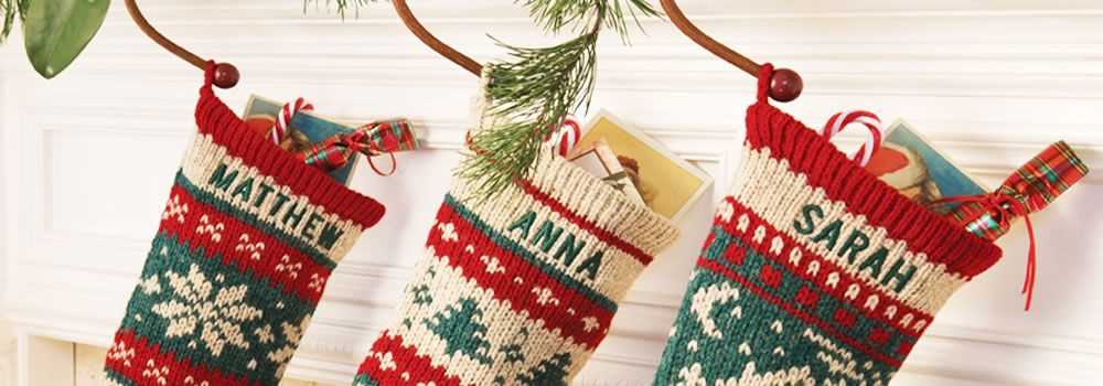 Knit patterns christmas stockings