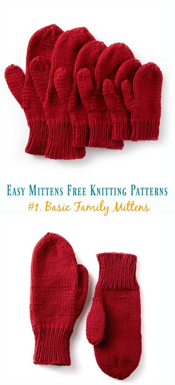 Mitten knitting pattern circular needles