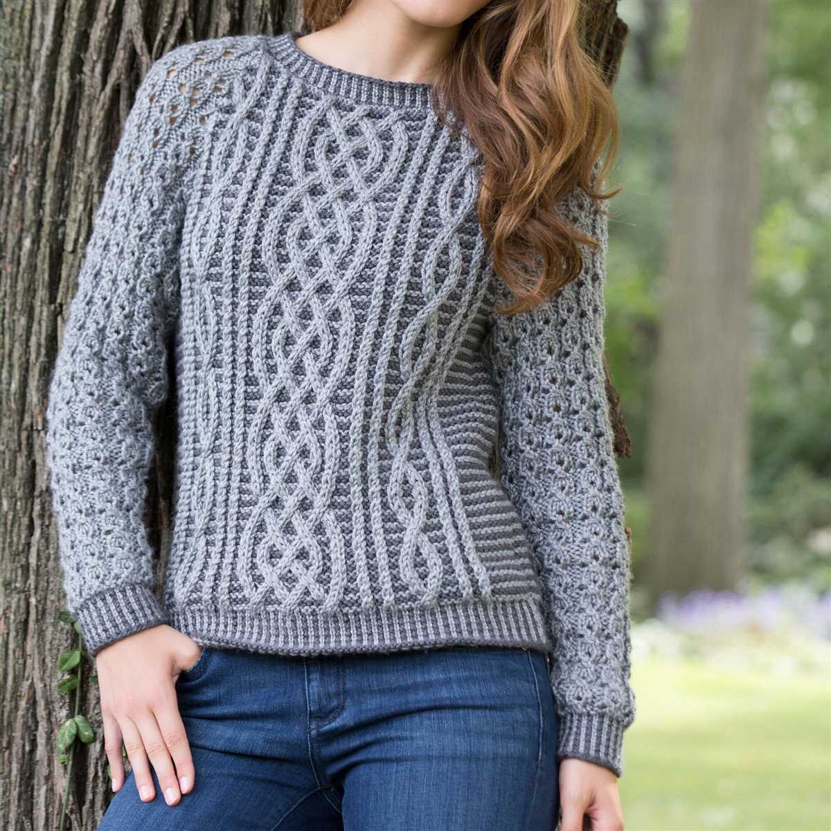 Free cable sweater knitting patterns