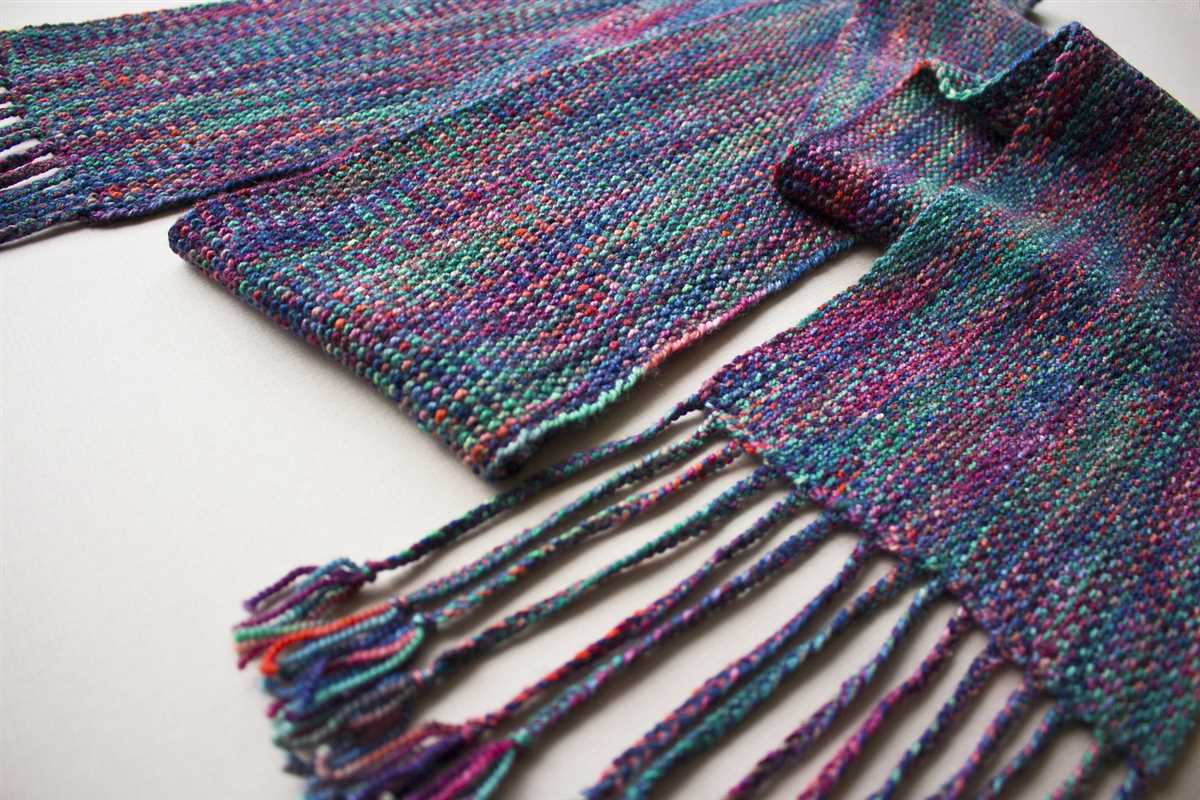 Loop knit scarf pattern