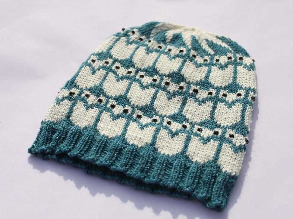 Heart hat knitting pattern free