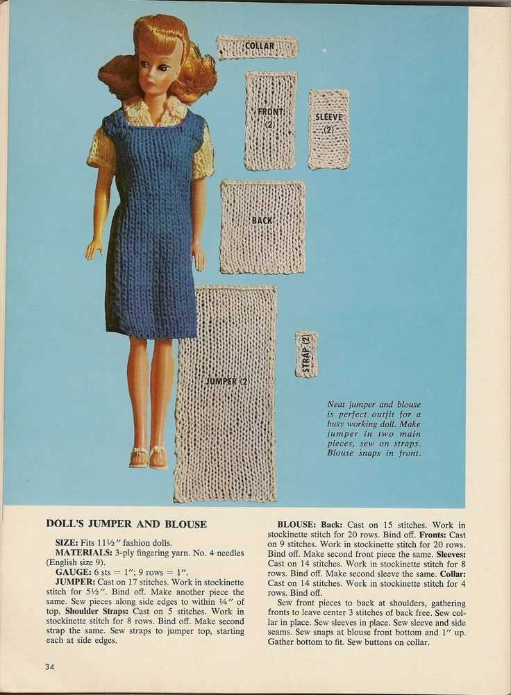 Free knitted doll clothes patterns