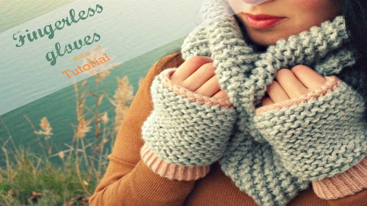 Free knitting pattern for half finger gloves using 2 needles