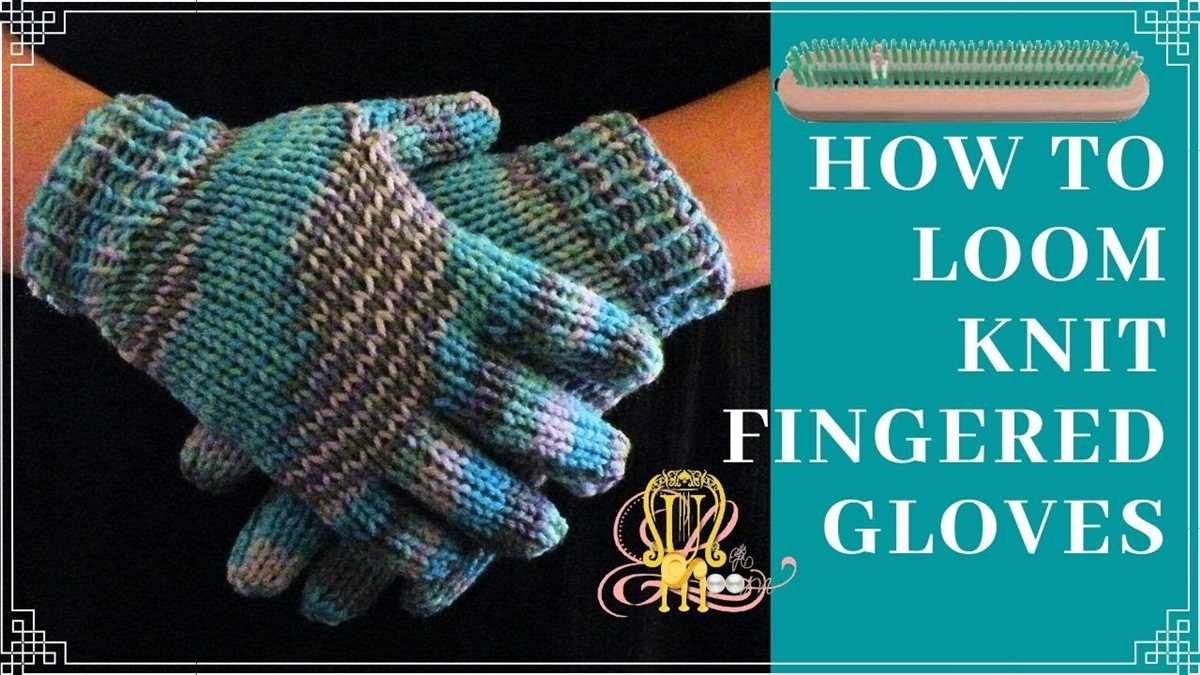 Free knitting pattern for half finger gloves using 2 needles