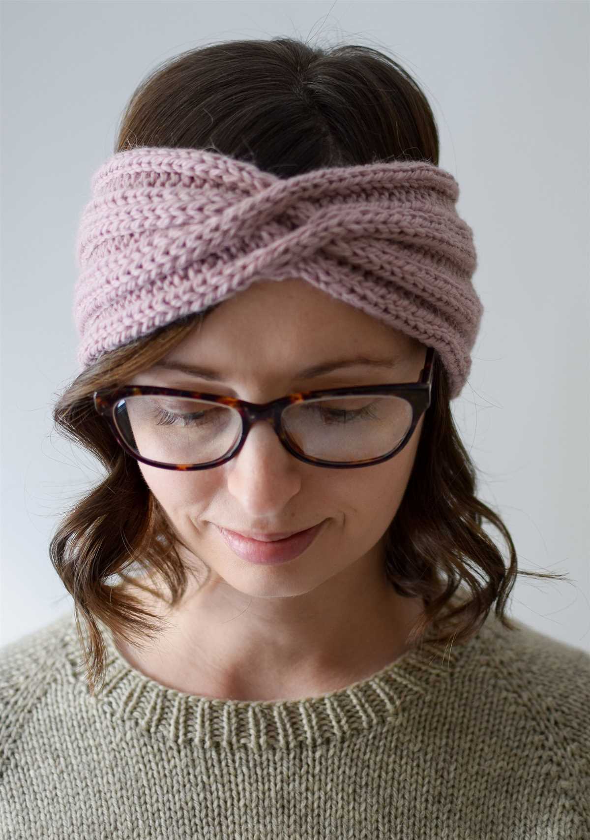 Free knitting pattern twisted headband