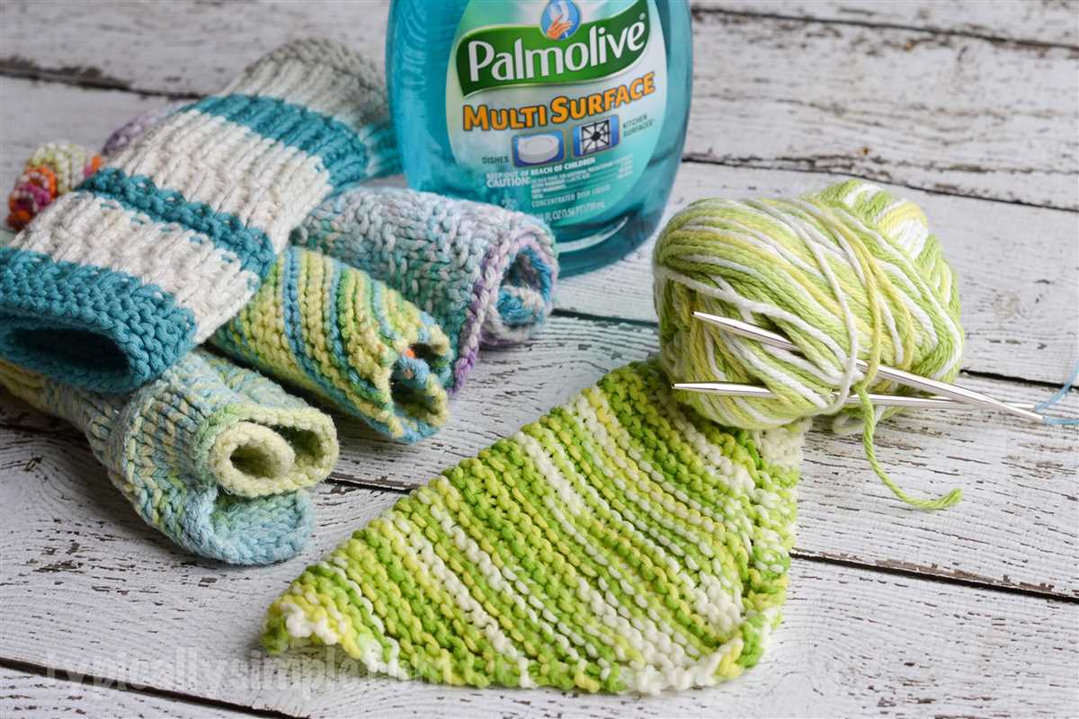Free knitting patterns for cotton dishcloths
