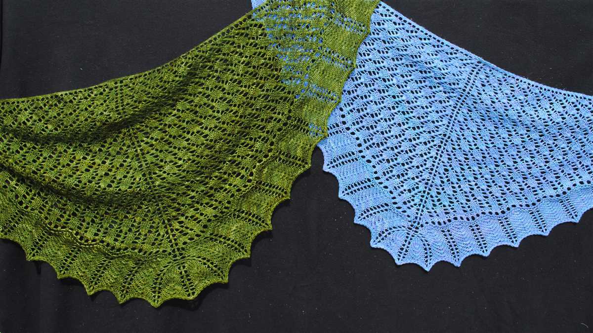 Diagonal shawl knitting pattern