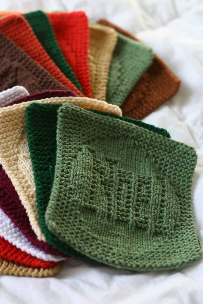 Christmas knit dishcloth pattern