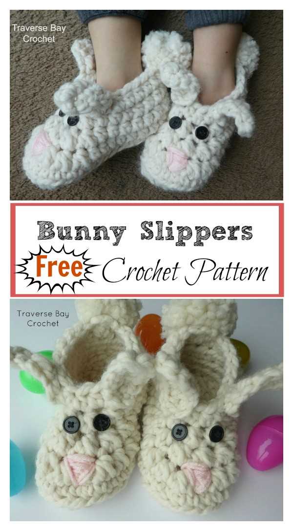 Knitted bunny slippers pattern free