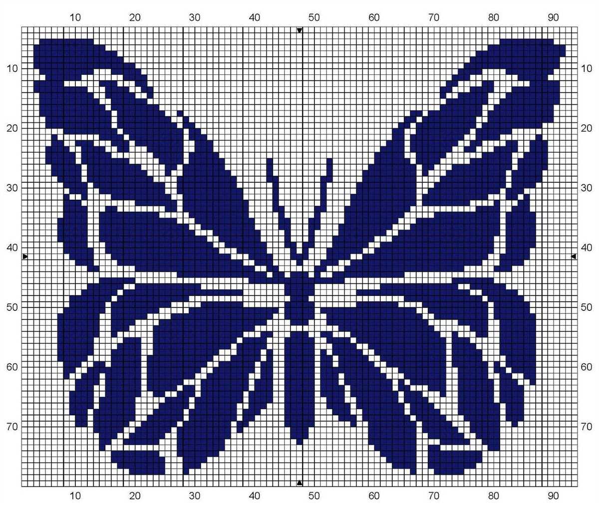 Large blue butterfly knitting pattern