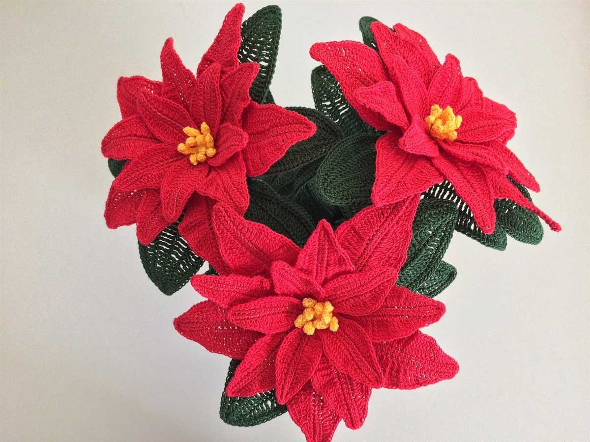 Knitted poinsettia pattern free