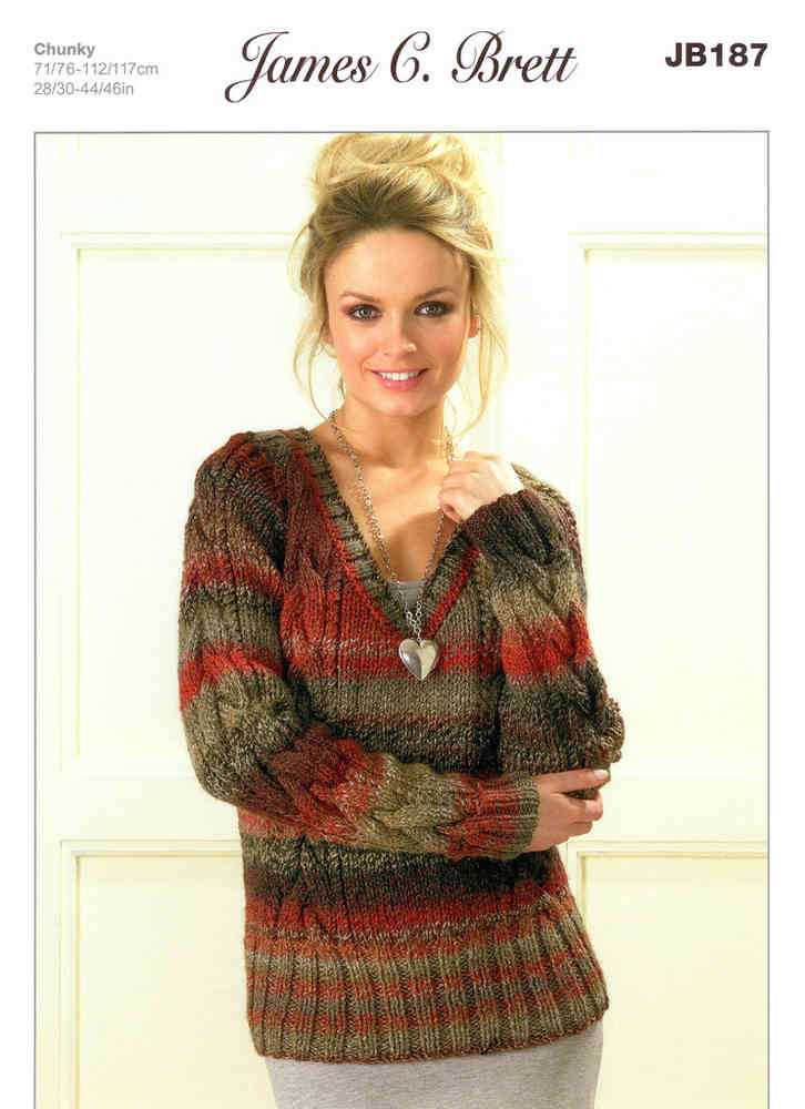 Free v neck jumper knitting pattern