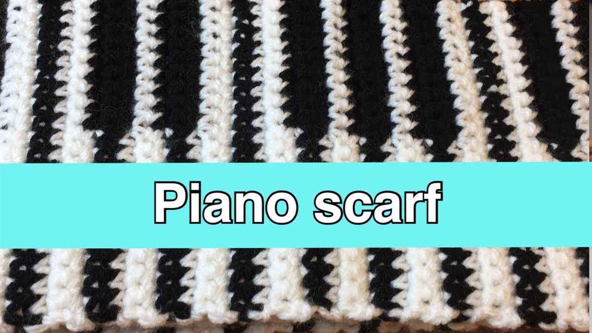 Piano scarf knitting pattern