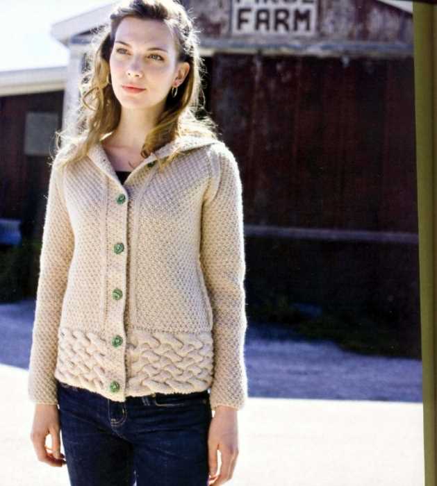Knitted hooded sweater pattern free