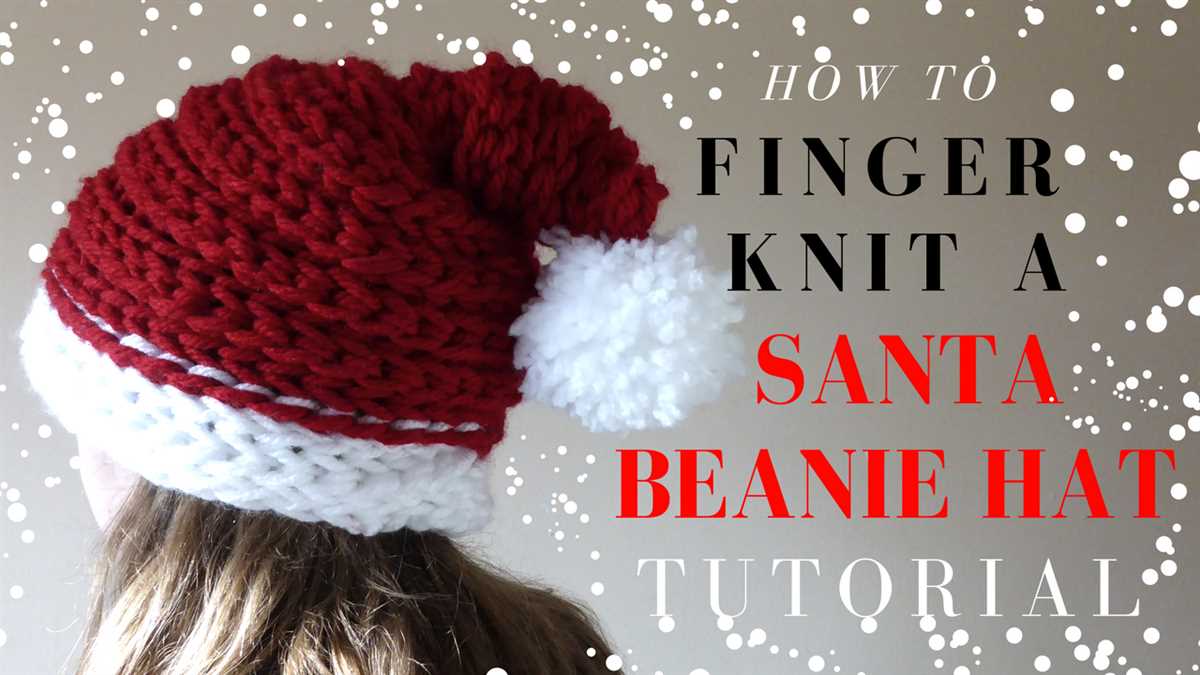 Easy santa hat knitting pattern