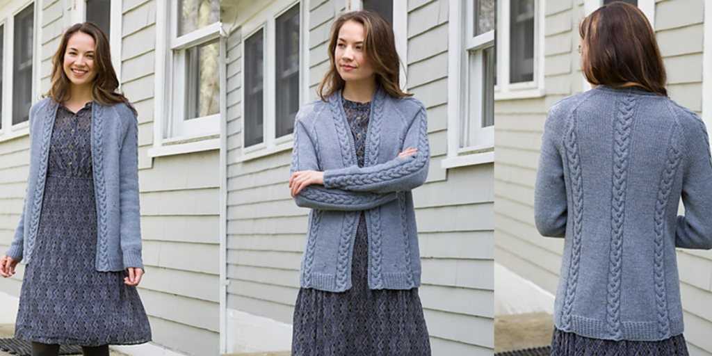 Edge to edge cardigan knitting pattern