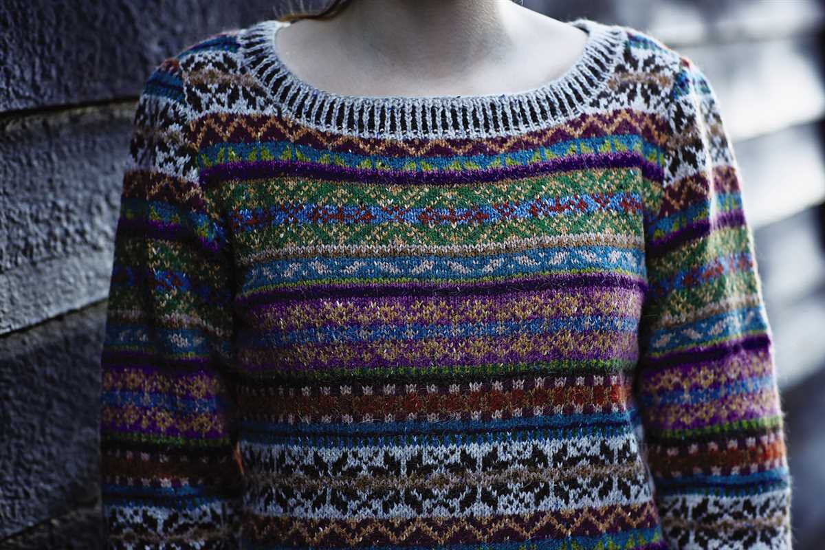 Knit fair isle sweater pattern