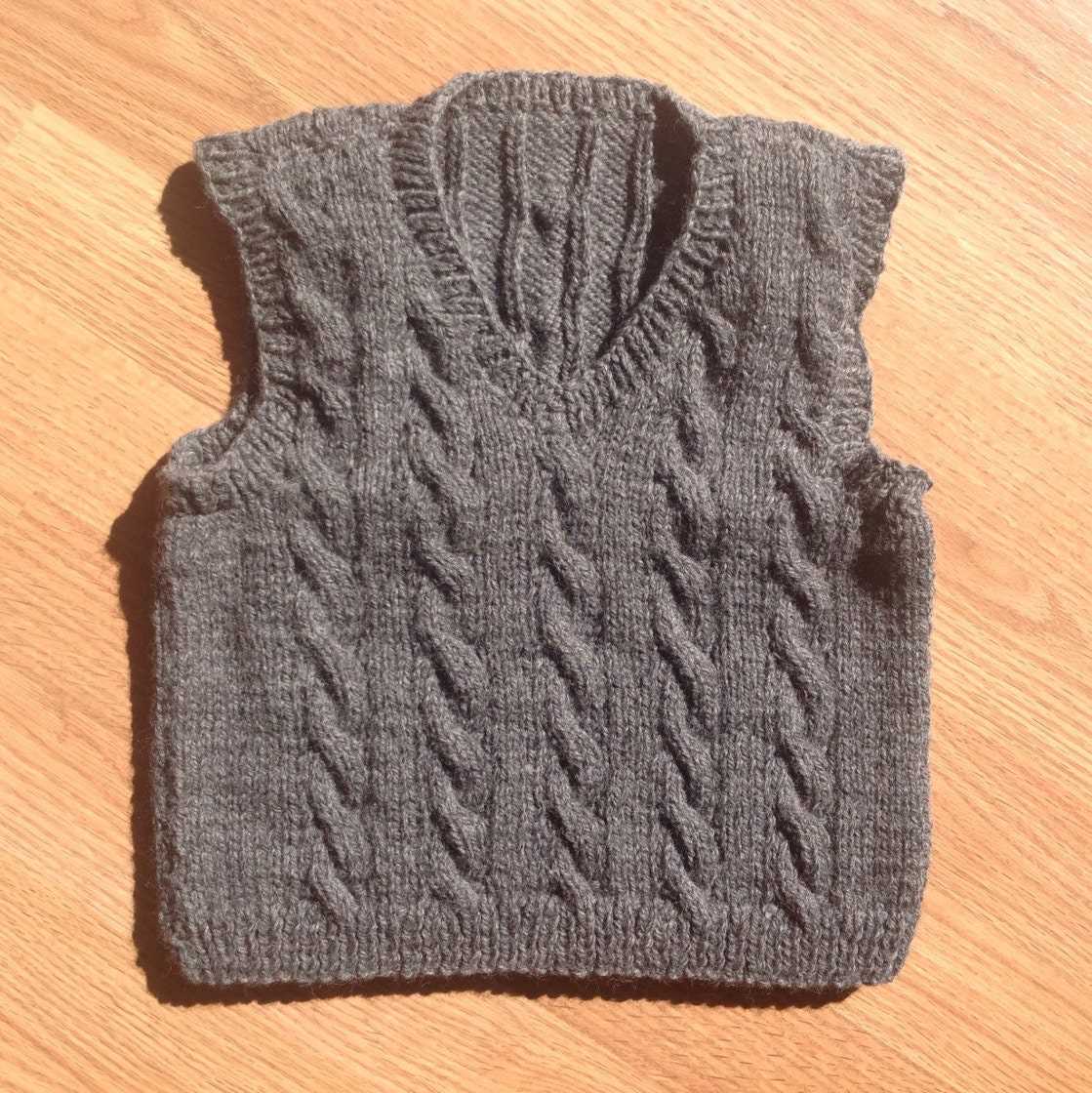 Cable knit vest pattern