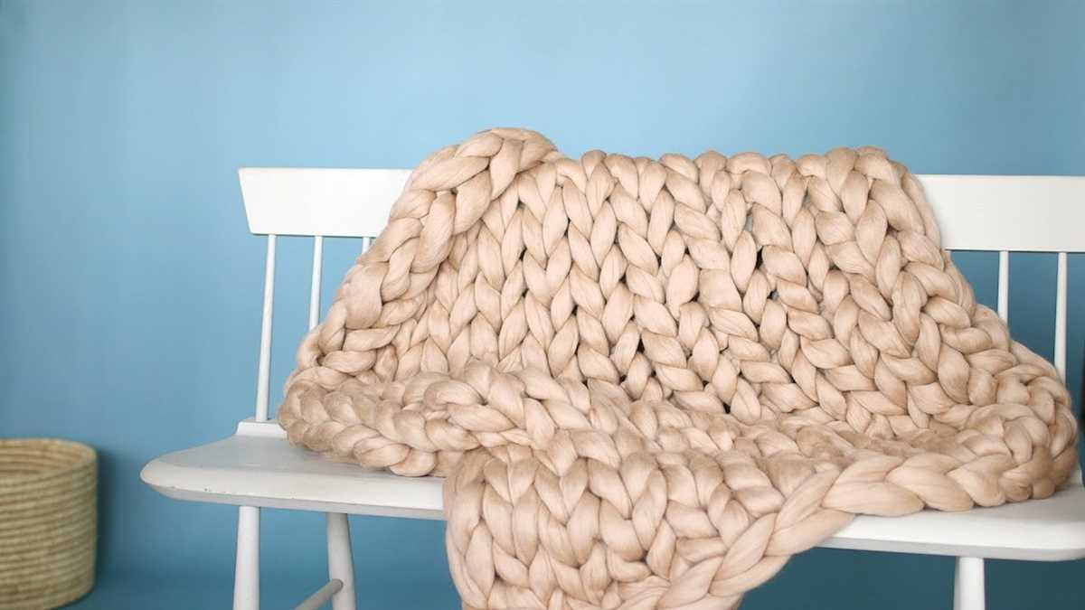 Chunky blanket hand knit pattern