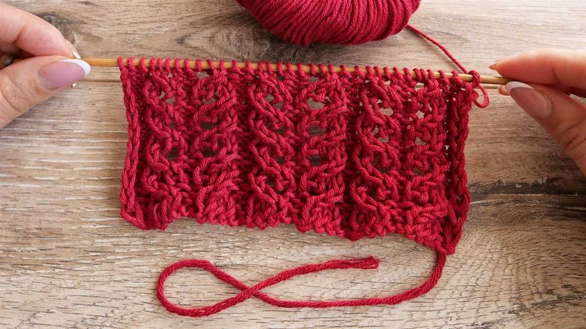 Eyelet knitting pattern